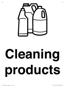Dementia Cleaning products sign